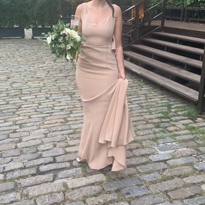 Stunning ruffle open-back gown!